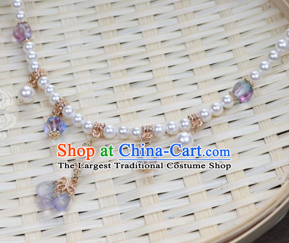 Chinese Traditional Hanfu Necklace Handmade Ancient Princess Necklet Accessories for Women