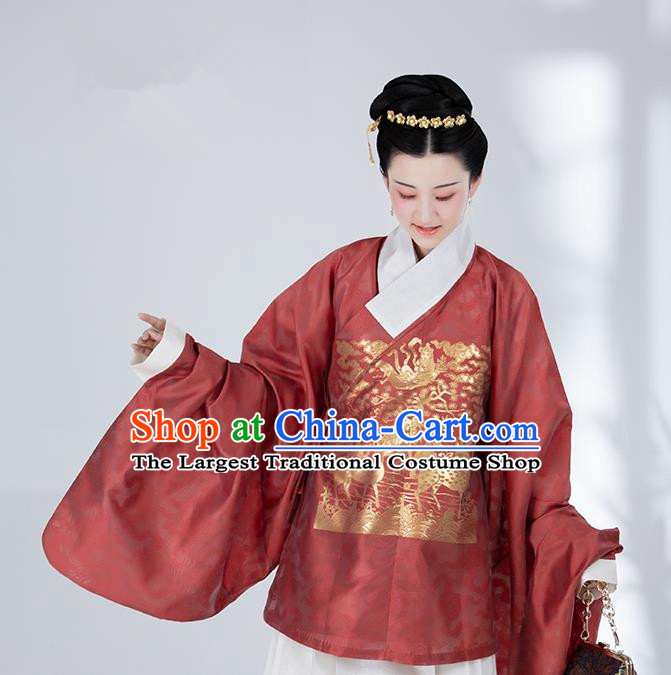 Traditional Chinese Ming Dynasty Contessa Blouse and Skirt Ancient Royal Infanta Historical Costumes for Women