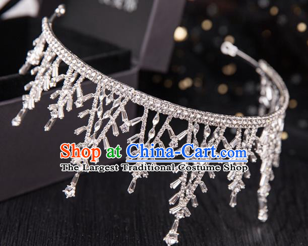 Top Handmade Wedding Bride Zircon Royal Crown Baroque Princess Hair Accessories for Women