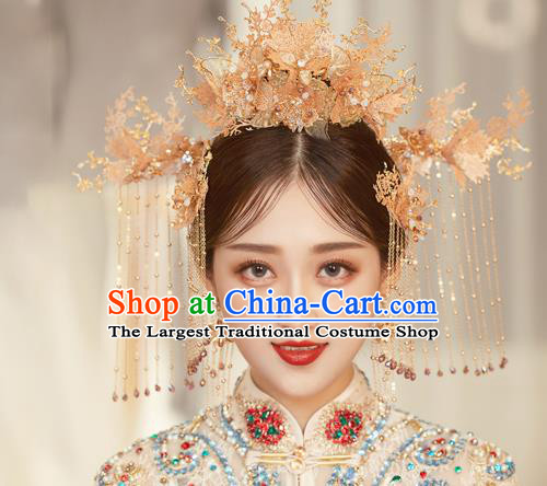 Traditional Chinese Handmade Butterfly Hair Crown Hairpins Ancient Bride Hair Accessories for Women