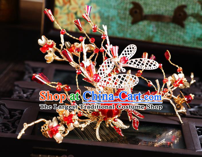 Traditional Handmade Chinese Wedding Hair Crown Hairpins Ancient Bride Hair Accessories for Women