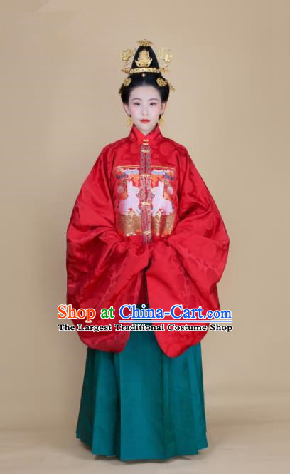 Traditional Chinese Ancient Bride Wedding Hanfu Dress Ming Dynasty Royal Infanta Historical Costumes for Women