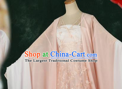 Chinese Drama Ancient Princess Pink Hanfu Dress for Women