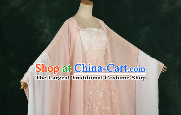 Chinese Drama Ancient Princess Pink Hanfu Dress for Women