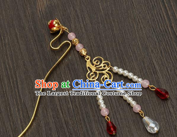 Traditional Chinese Hanfu Tassel Hairpins Handmade Ancient Princess Hair Accessories for Women