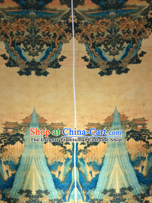 Chinese Traditional Classical Immortals Pattern Flax Fabric Silk Fabric Hanfu Dress Material