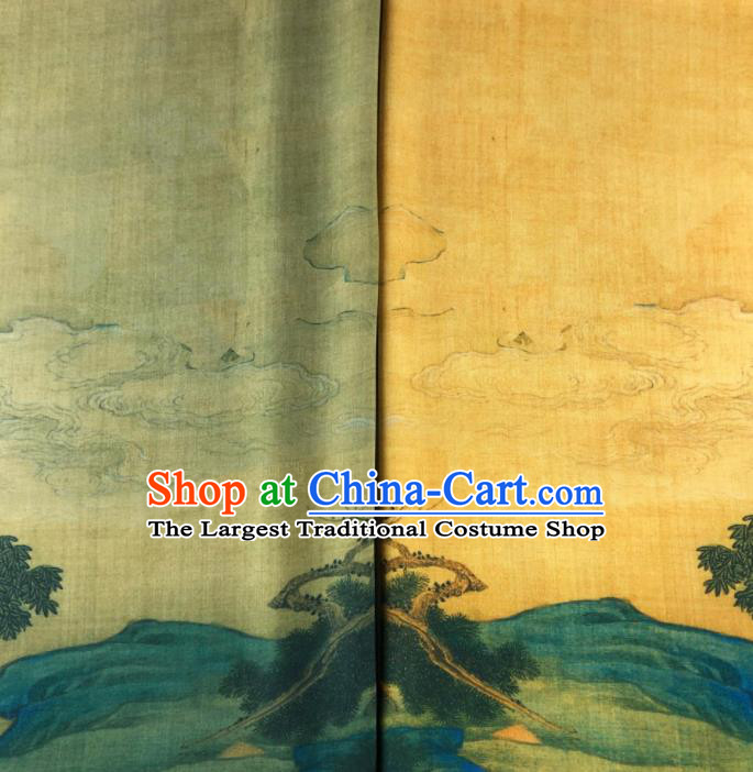 Chinese Traditional Classical Immortals Pattern Flax Fabric Silk Fabric Hanfu Dress Material