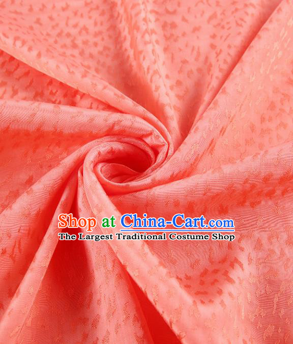 Chinese Traditional Classical Leopard Pattern Orange Cotton Fabric Imitation Silk Fabric Hanfu Dress Material