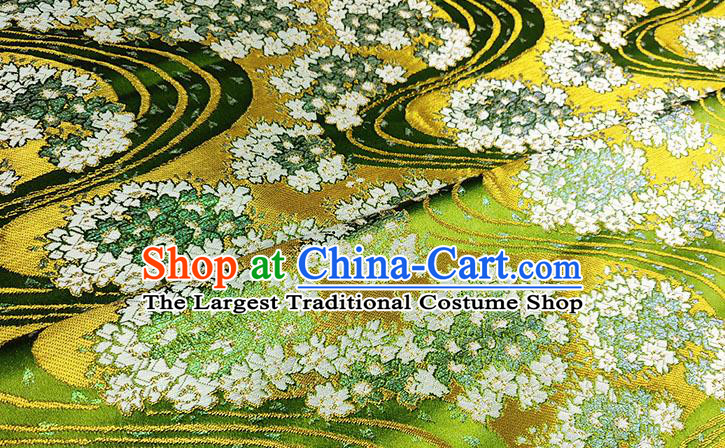 Japanese Traditional Hydrangea Pattern Kimono Brocade Fabric Tapestry Satin Fabric Nishijin Material