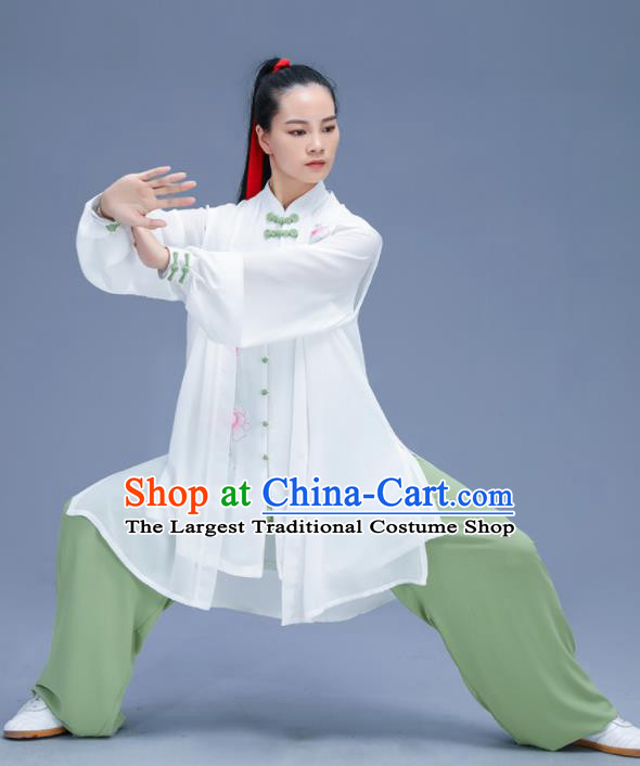 Chinese Traditional Kung Fu Training Embroidered Garment Outfits Martial Arts Stage Show Costumes for Women