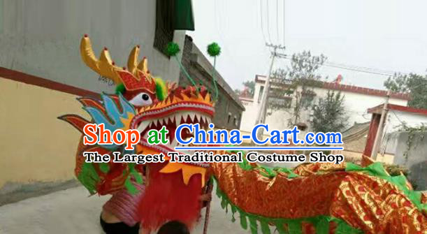 Chinese Traditional Red Dragon Head Prop Dragon Dance Competition Costumes for Adult