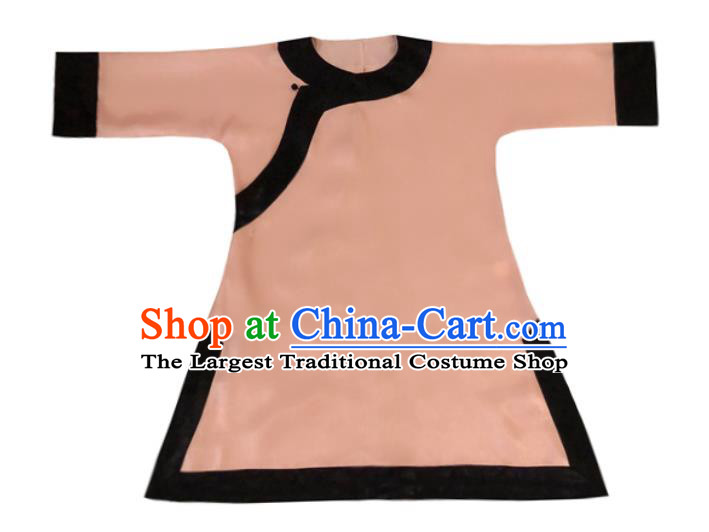 Chinese Traditional Light Pink Silk Shirt National Upper Outer Garment Tang Suit Blouse Costume for Women