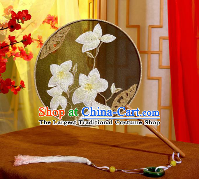 Chinese Traditional Embroidered Silk Fans Ancient Princess Palace Fan for Women