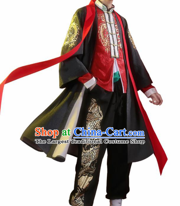 Chinese Traditional Embroidered Clothing Tang Suit Cosplay Costumes for Men