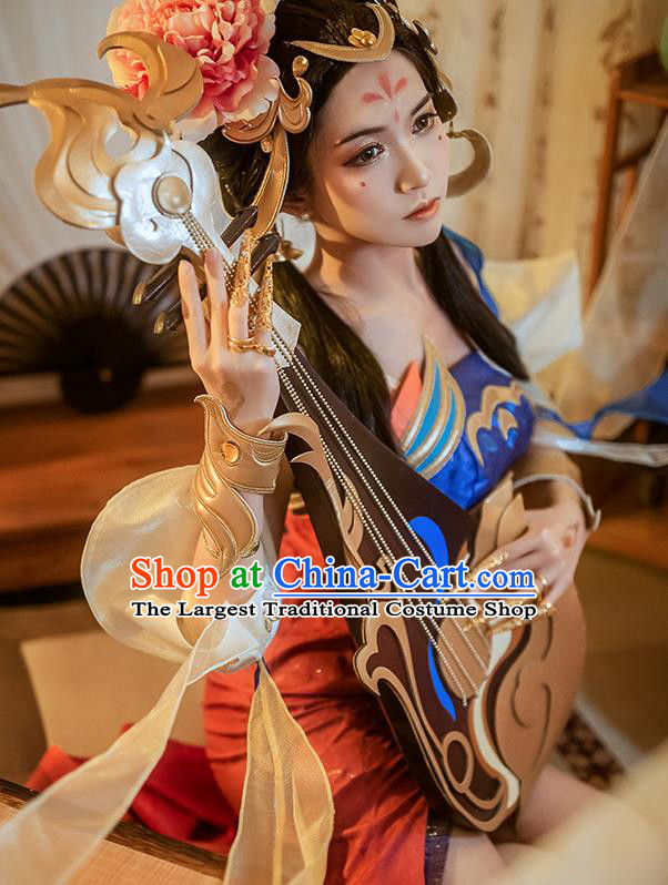 Chinese Cosplay Female Swordsman Rosy Hanfu Dress Traditional Ancient Princess Costumes for Women