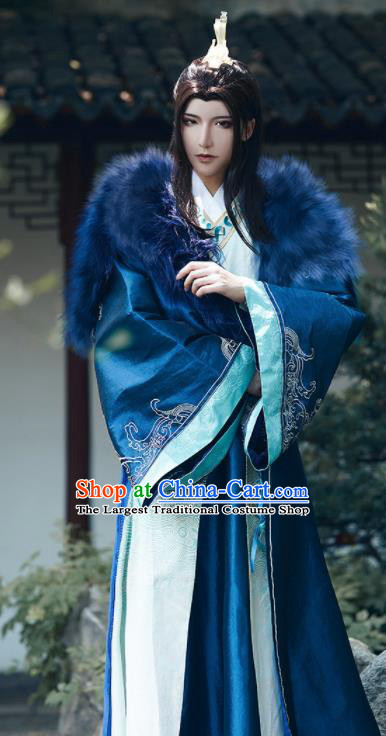 Chinese Traditional Cosplay Royal Highness Clothing Ancient Swordsman Costumes for Men