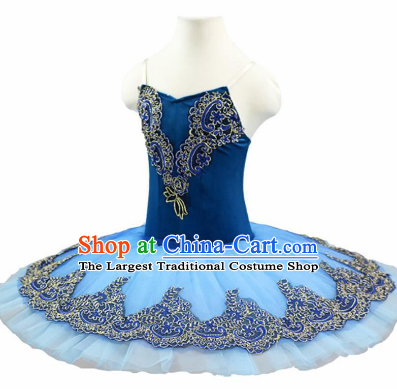 Professional Ballet Dance Tutu Short Dress Modern Dance Ballerina Stage Performance Costume for Kids