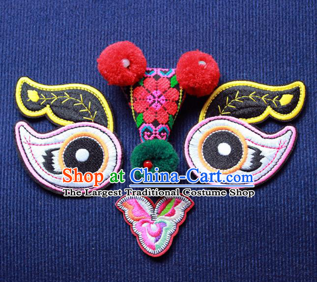 Chinese Traditional Embroidered Tiger Patch Embroidery Applique Craft Embroidering Accessories