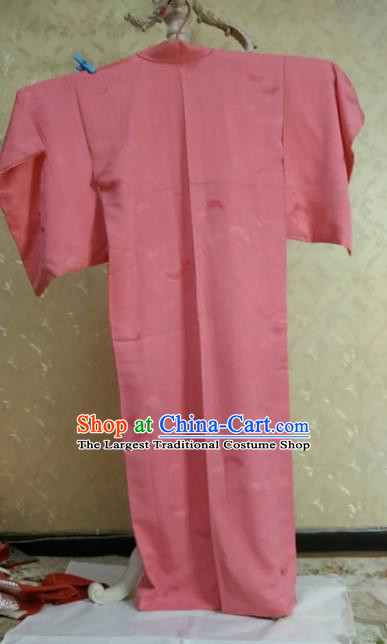 Traditional Japan Geisha Pink Brocade Furisode Kimono Asian Japanese Fashion Apparel Costume for Women