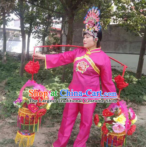 Chinese Traditional Opera Prop Lantern Festival Folk Dance Flower Baskets