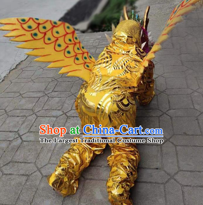 Traditional Chinese New Year Cosplay Golden Dragon Costume Complete Set