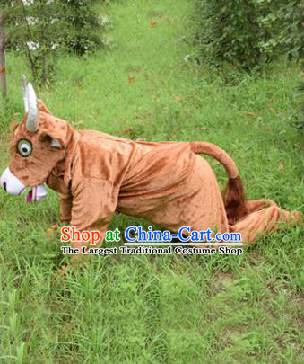 Cosplay Zodiac Cow Traditional Chinese New Year Stage Performance Costume Complete Set