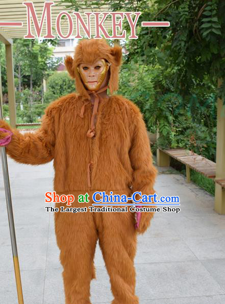 Cosplay Zodiac Monkey Traditional Chinese New Year Stage Performance Costume Complete Set