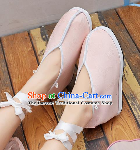 Asian Chinese Traditional Princess Shoes Pink Shoes Opera Shoes Hanfu Shoes for Women