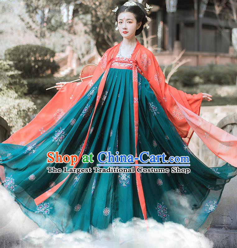 Traditional Chinese Tang Dynasty Royal Princess Hanfu Dress Ancient Court Lady Historical Costumes for Women