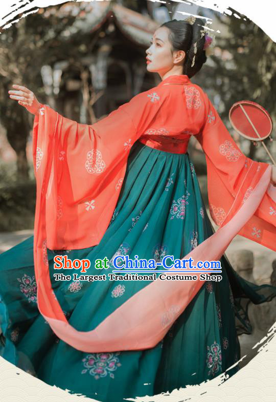 Traditional Chinese Tang Dynasty Royal Princess Hanfu Dress Ancient Court Lady Historical Costumes for Women