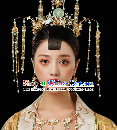 Chinese Traditional Ancient Phoenix Coronet Hairpins Bride Headdress Wedding Hair Accessories for Women