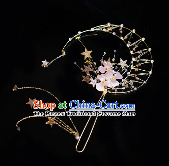 Chinese Traditional Palace Fans Handmade Classical Hanfu Wedding Fan for Women
