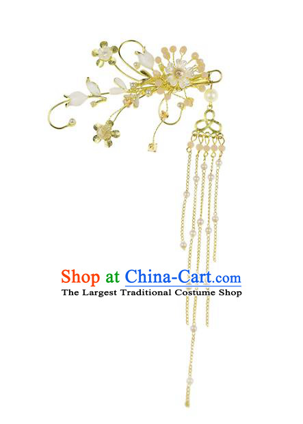 Chinese Traditional Hanfu Tassel Hairpins and Hair Claw Ancient Bride Hair Accessories for Women