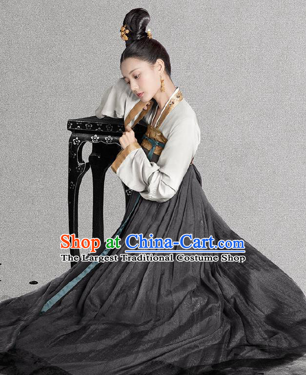 Royal Nirvana Chinese Ancient Song Dynasty Patrician Lady Lu Wenxi Replica Costumes for Women