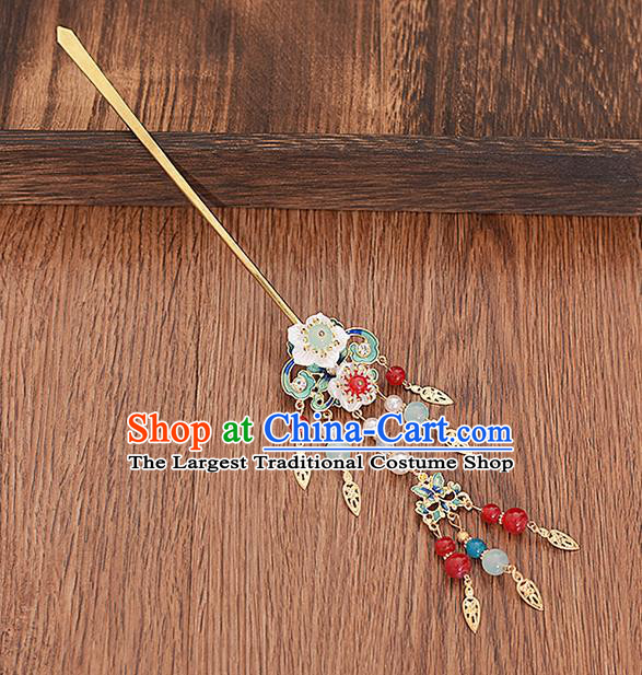 Traditional Chinese Handmade Palace Tassel Hairpin Headdress Ancient Hanfu Hair Accessories for Women