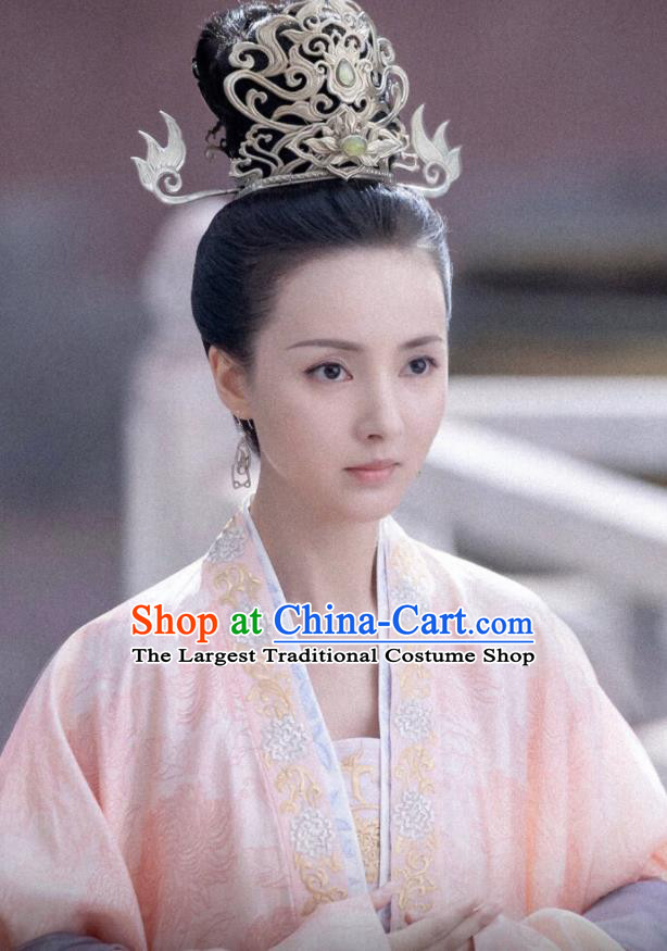 Chinese Ancient Dauphine Crown Princess Zhang Nianzhi Drama Royal Nirvana Replica Costumes and Headpiece Complete Set