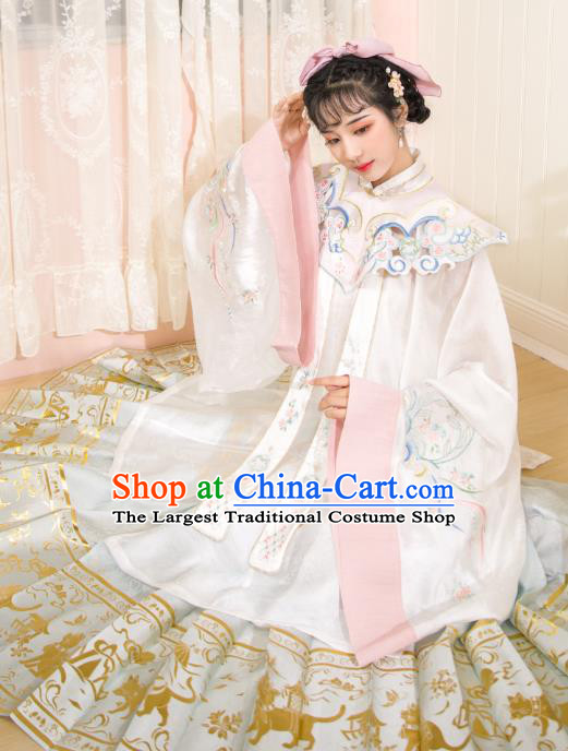 Chinese Traditional Ming Dynasty Royal Infanta Hanfu Dress Ancient Patrician Lady Historical Costumes for Women