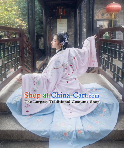 Chinese Traditional Ming Dynasty Court Lady Hanfu Dress Ancient Royal Infanta Historical Costumes for Women