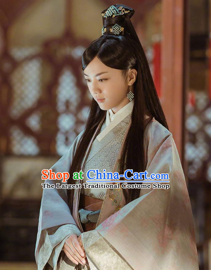 Chinese Drama Ancient Ming Dynasty Dauphine Concubine Sun Ruowei Replica Costumes and Headpiece for Women