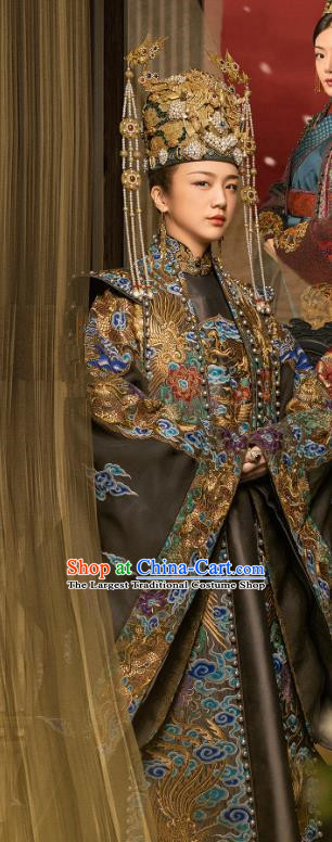 Chinese Ancient Drama Empress of the Ming Dynasty Sun Ruowei Tang Wei Replica Costumes and Headpiece Complete Set