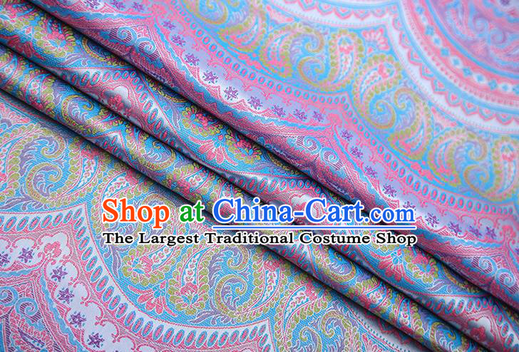 Chinese Traditional Pattern Design White Brocade Fabric Cheongsam Satin Tapestry Drapery