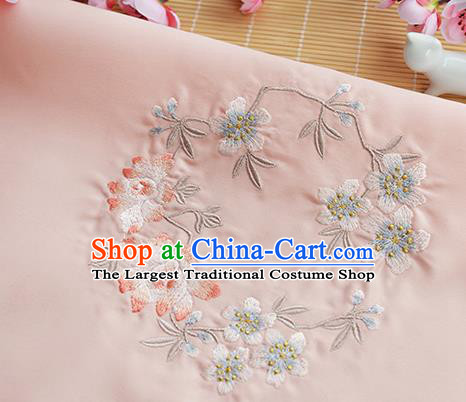 Chinese Traditional Embroidered Plum Lotus Orange Silk Applique Accessories Embroidery Patch