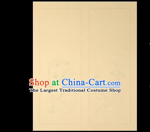 Traditional Chinese Calligraphy Yellow Batik Paper Handmade The Four Treasures of Study Writing Art Paper