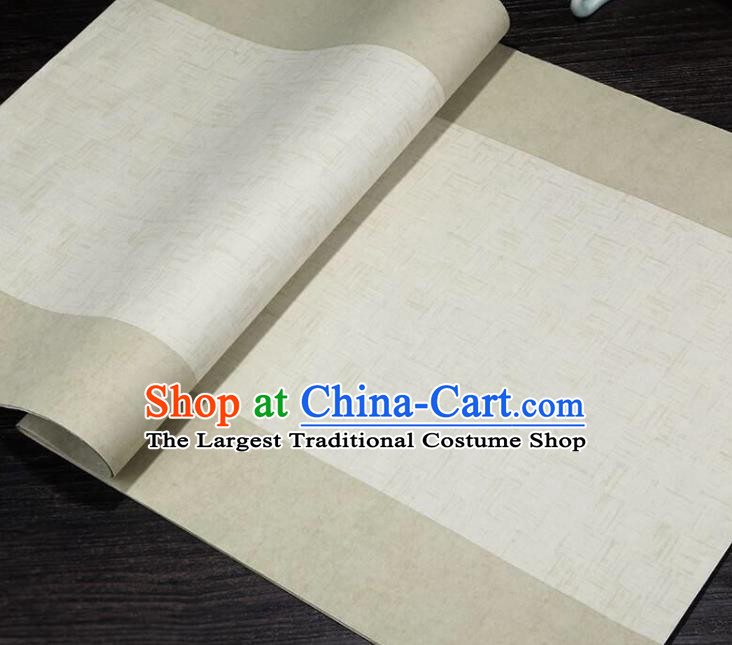 Chinese Traditional Pattern Calligraphy Khaki Art Paper Handmade Couplet Writing Xuan Paper