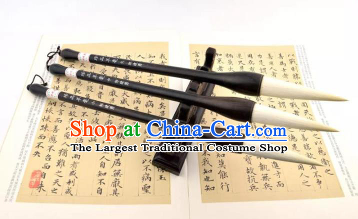 Traditional Chinese Calligraphy Bamboo Goat Brush Handmade The Four Treasures of Study Writing Brush Pen