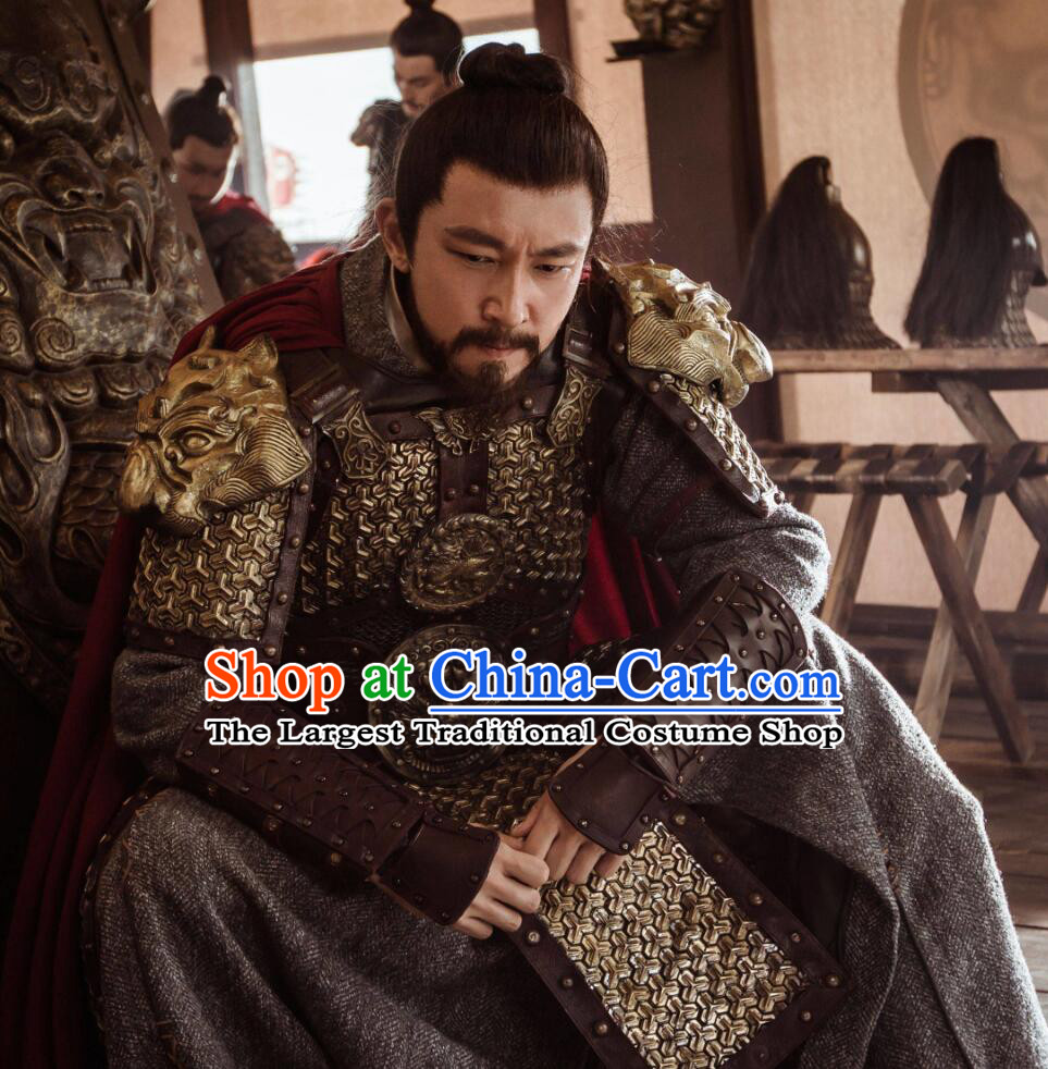 Ancient Chinese Drama Ming Dynasty Official Yu Qian Armor Replica Costumes for Men