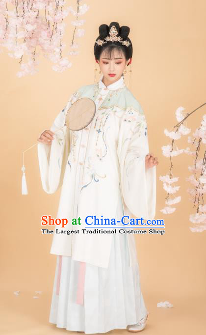 Chinese Traditional Ming Dynasty Patrician Girl Blouse and Skirt Ancient Royal Infanta Historical Costumes for Women