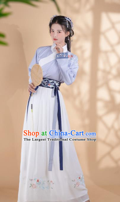 Chinese Traditional Ancient Ming Dynasty Young Lady Historical Costumes for Women