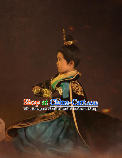 Chinese Ancient Drama Children Prince Clothing Traditional Han Dynasty Swordsman Replica Costumes for Kids