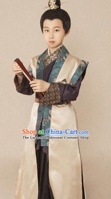 Chinese Ancient Drama Children Swordsman Hanfu Clothing Traditional Tang Dynasty Prince Replica Costumes for Kids